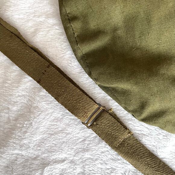 VTG 1950s Boy Scouts of America Mess Kit Bag Canvas Snap Closure Shoulder Strap - Picture 9 of 13